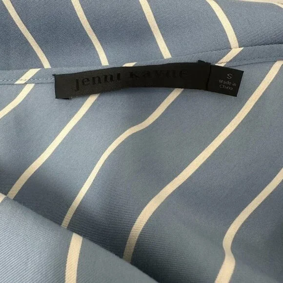 Jenni Kayne Kendall Slip Dress Size S Vintage Blue Stripe Minimalist Chic Modern - Picture 10 of 11